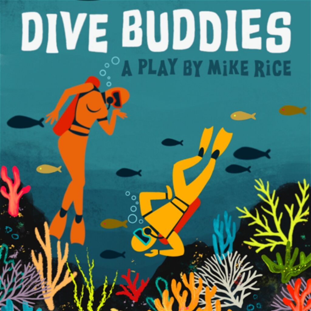 an illustration of two scuba divers